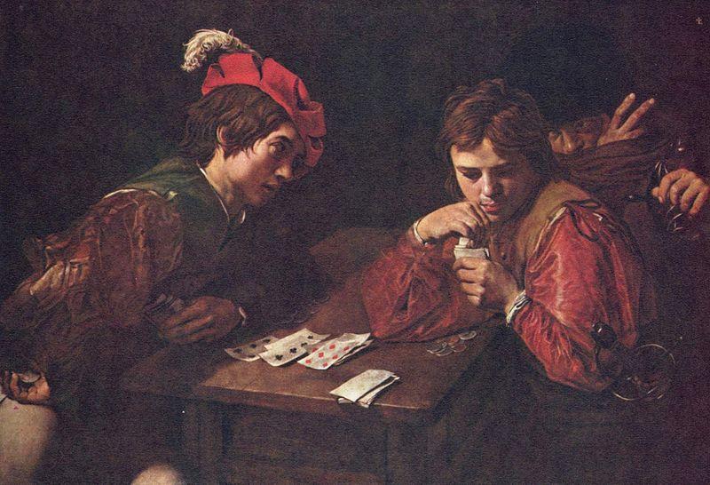 VALENTIN DE BOULOGNE Die Falschspieler oil painting image